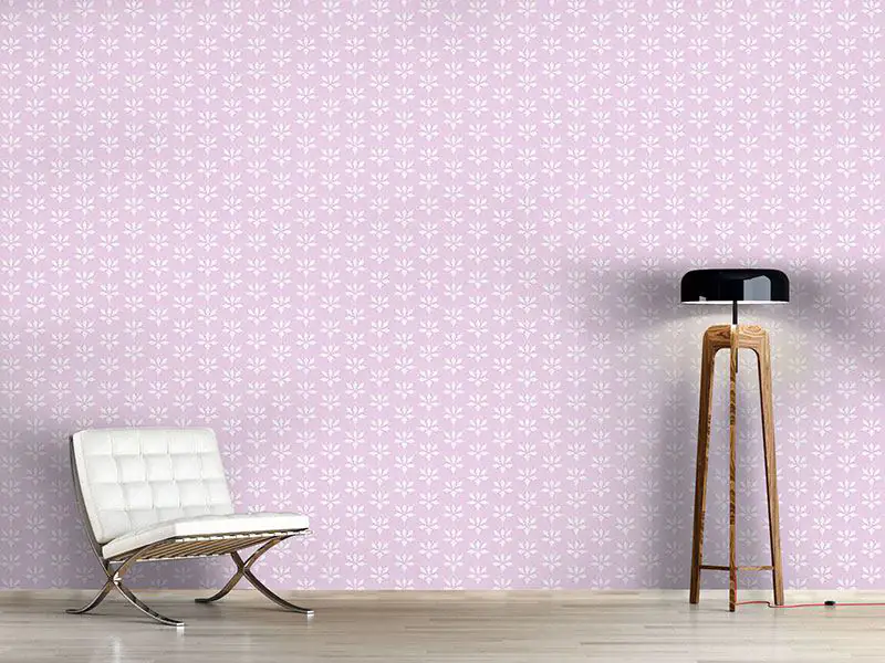 Wall Mural Pattern Wallpaper Blossom Drops Lavender