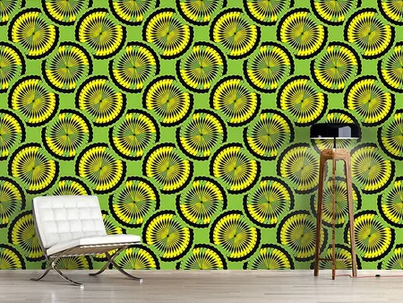 Wall Mural Pattern Wallpaper Kiwi Tropical