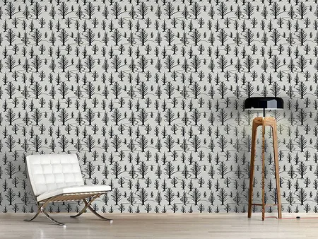 Wall Mural Pattern Wallpaper In The Winter Forest