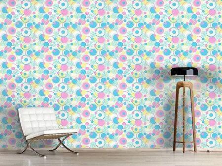 Wall Mural Pattern Wallpaper Circle Dreams In Pastel