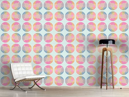 Wall Mural Pattern Wallpaper Circle Grid