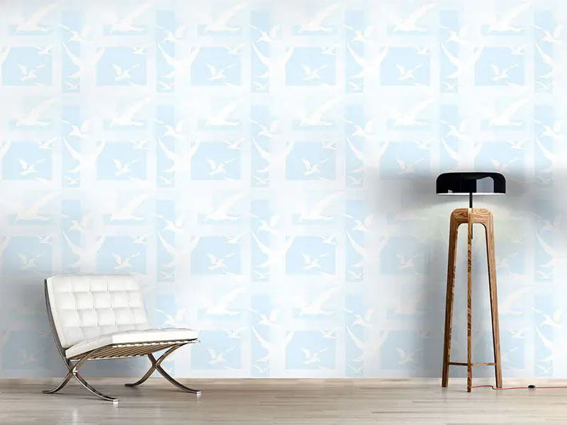 Wall Mural Pattern Wallpaper The Seagulls Flight Dream