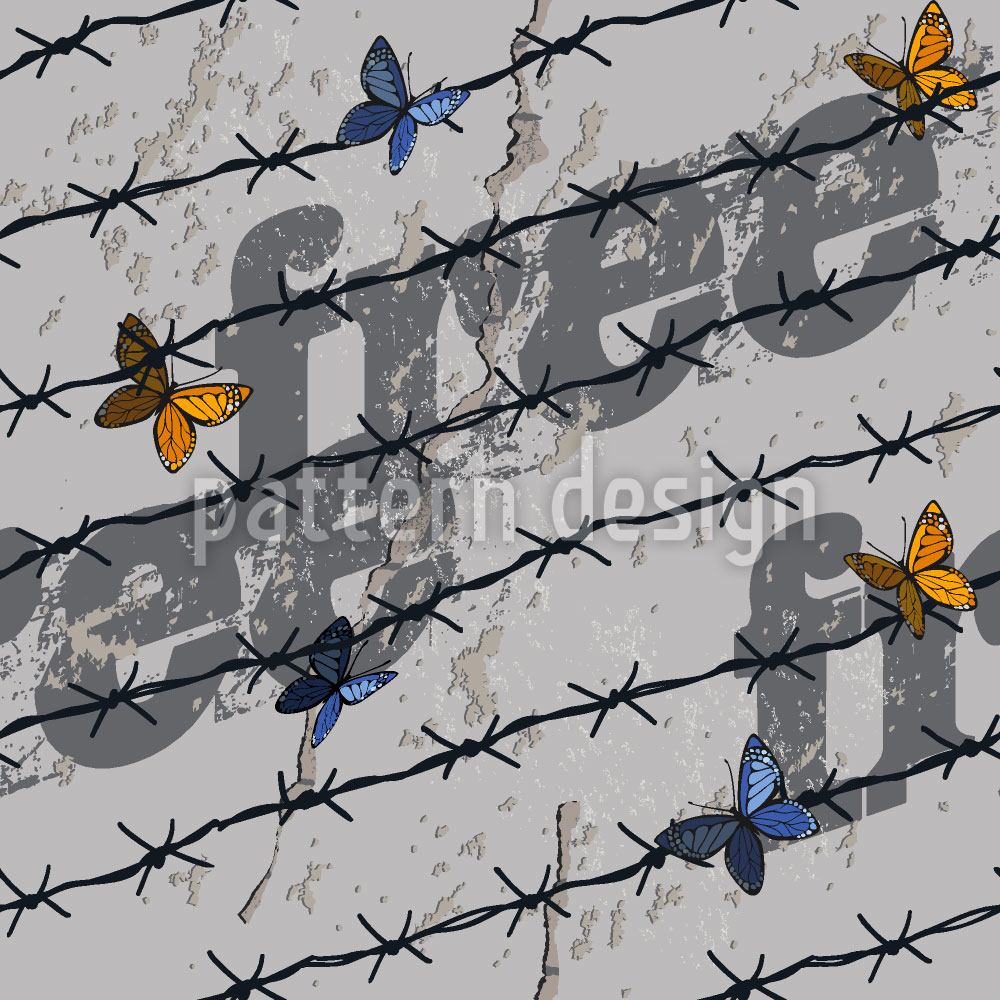 Wall Mural Pattern Wallpaper The Freedom Of The Butterflies