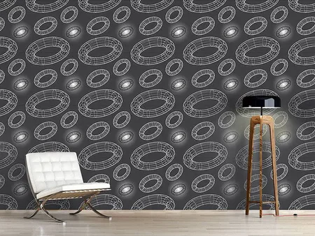 Wall Mural Pattern Wallpaper Attack Of The Wire Rings