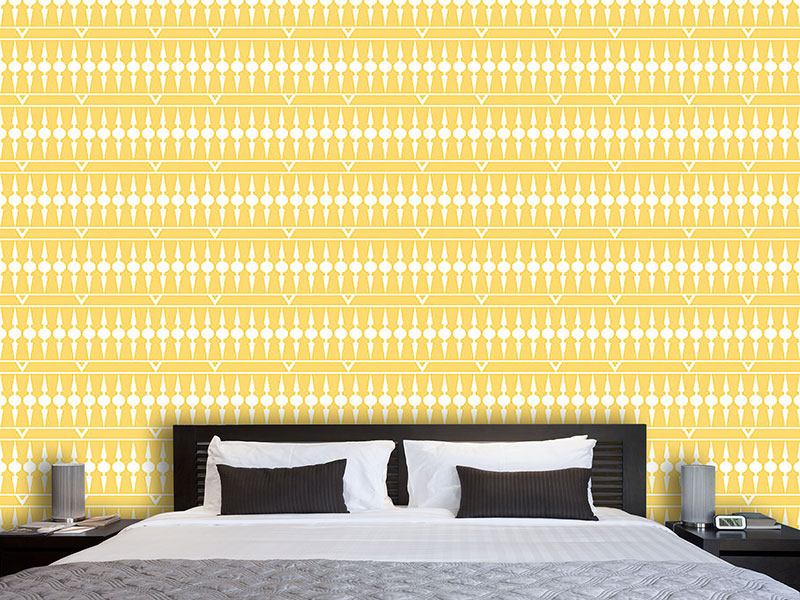 Wall Mural Pattern Wallpaper Balconia Yellow
