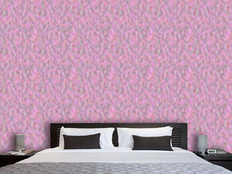 Wall Mural Pattern Wallpaper Confusion Of The Pink Squares