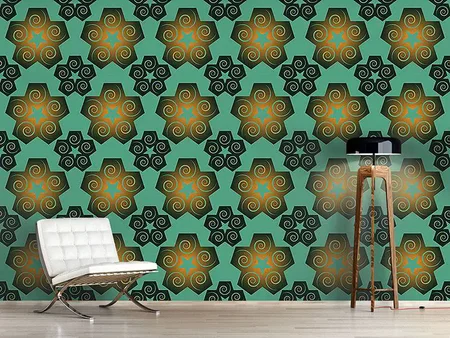 Wall Mural Pattern Wallpaper Whirlwind Star Sparkle