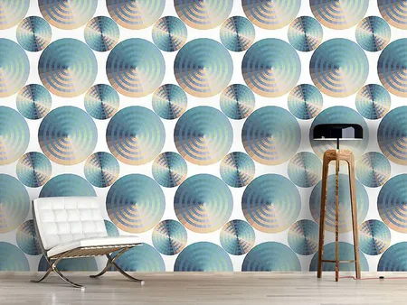 Wall Mural Pattern Wallpaper Discus Pastel