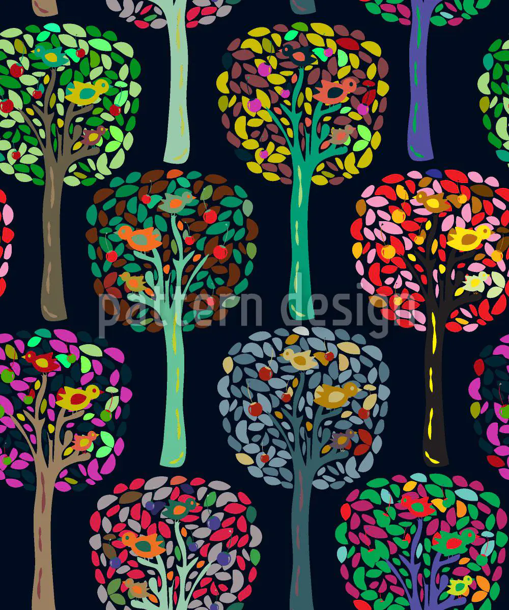 Wall Mural Pattern Wallpaper Cecilias Trees