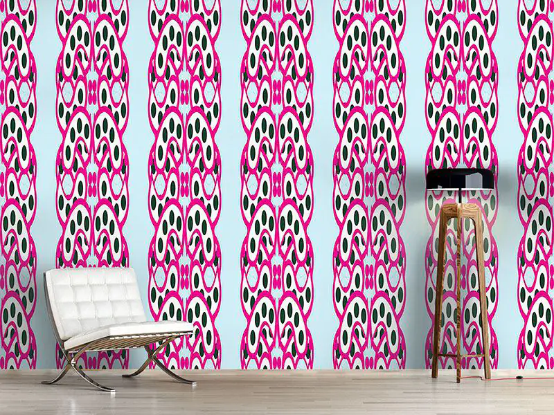 Wall Mural Pattern Wallpaper Pink Alleys