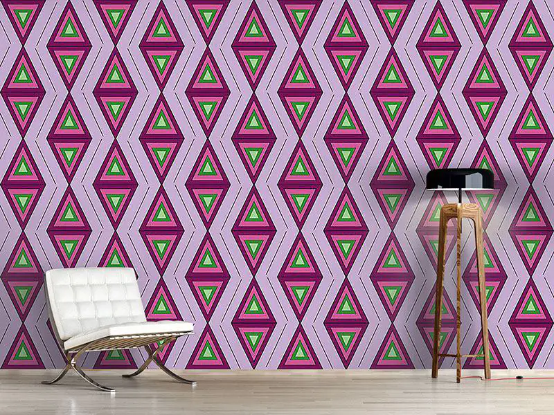 Wall Mural Pattern Wallpaper The Colors Of The Triangles