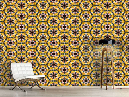 Wall Mural Pattern Wallpaper Kaleidoscope Extreme Colors