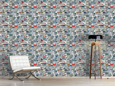 Wall Mural Pattern Wallpaper Small Part Of Town