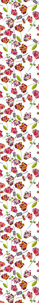Wall Mural Pattern Wallpaper Flowers From Peru White