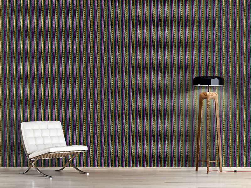 Wall Mural Pattern Wallpaper Intricate Ethno Stripes