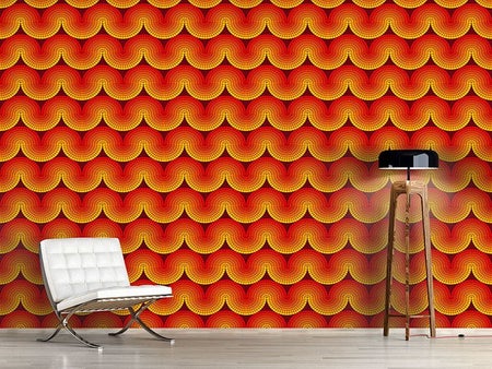 Wall Mural Pattern Wallpaper Fire Snake