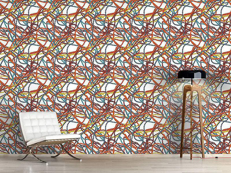 Wall Mural Pattern Wallpaper Glass Bead Chains