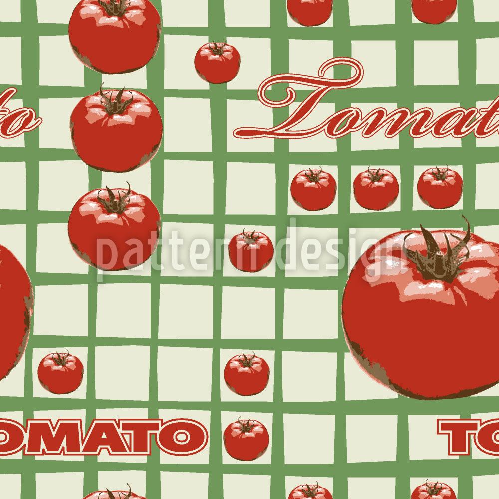 Designmuster Tapete Tomato