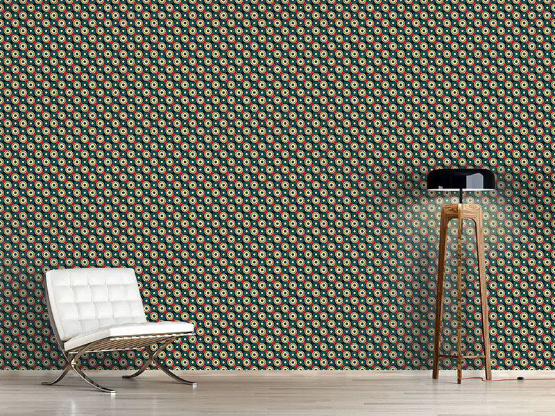 Wall Mural Pattern Wallpaper Spinning Wheels