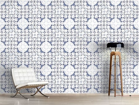 Wall Mural Pattern Wallpaper Circles So Blue