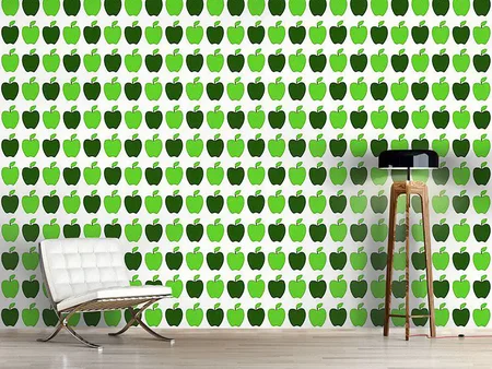 Wall Mural Pattern Wallpaper Granny Smiths Apples