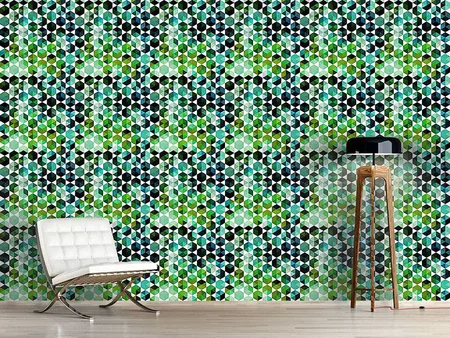Wall Mural Pattern Wallpaper Emerald Sexagon