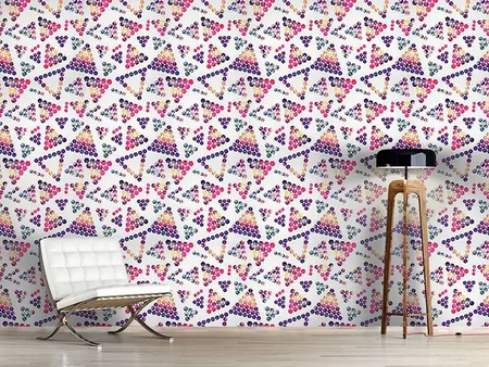Wall Mural Pattern Wallpaper Crystals In Triangular Shape