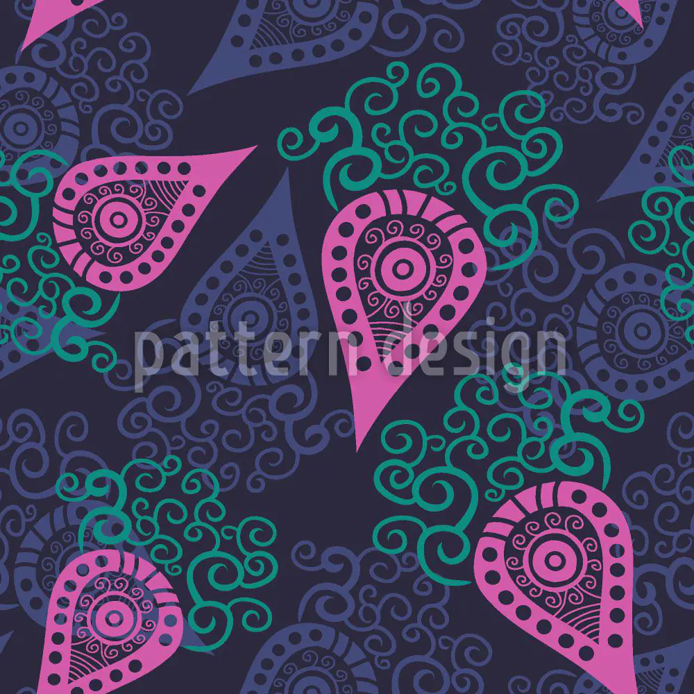 Wall Mural Pattern Wallpaper Paisley Loves Swirls