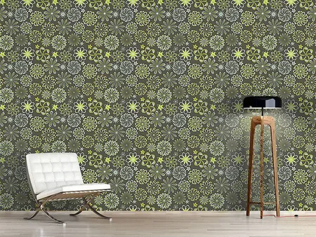 Wall Mural Pattern Wallpaper Flowers Of Natural Science