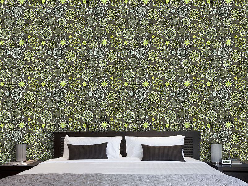 Wall Mural Pattern Wallpaper Flowers Of Natural Science