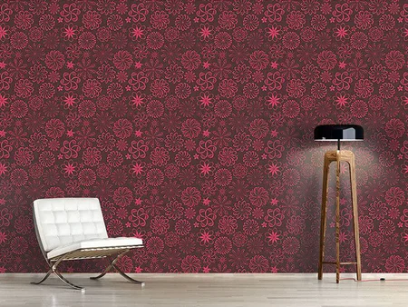 Wall Mural Pattern Wallpaper Flowers Love Potion