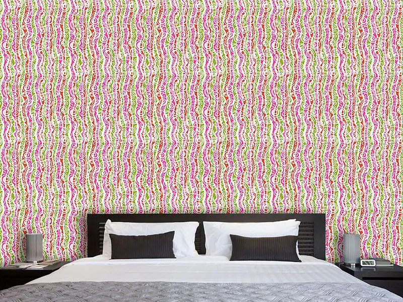 Wall Mural Pattern Wallpaper Happy Curly Jungle