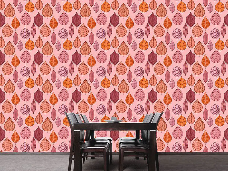 Wall Mural Pattern Wallpaper Leaf Collection