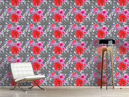 Wall Mural Pattern Wallpaper Scattered Flowers Avantgarde