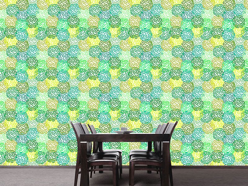 Wall Mural Pattern Wallpaper Spring Roses