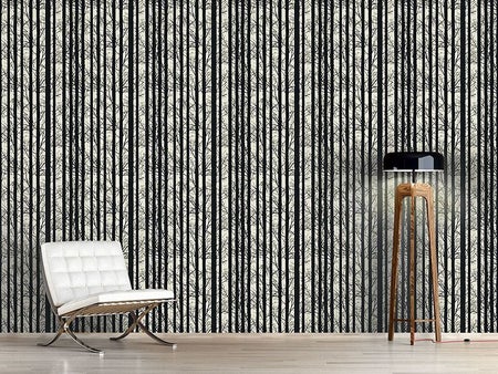 Wall Mural Pattern Wallpaper Forest Elegy