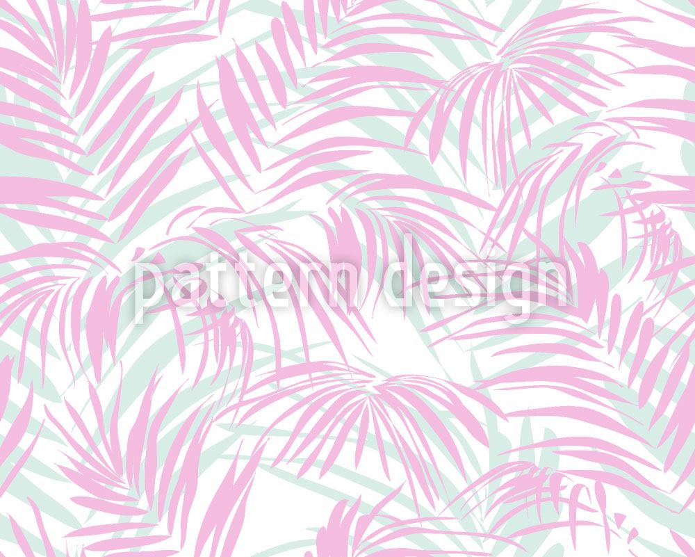 Wall Mural Pattern Wallpaper Palm Tree Romance