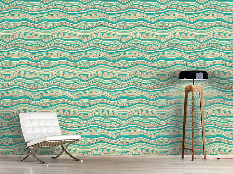 Wall Mural Pattern Wallpaper Waves In The Desert Sand
