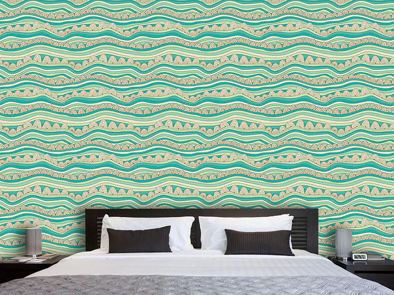 Wall Mural Pattern Wallpaper Waves In The Desert Sand