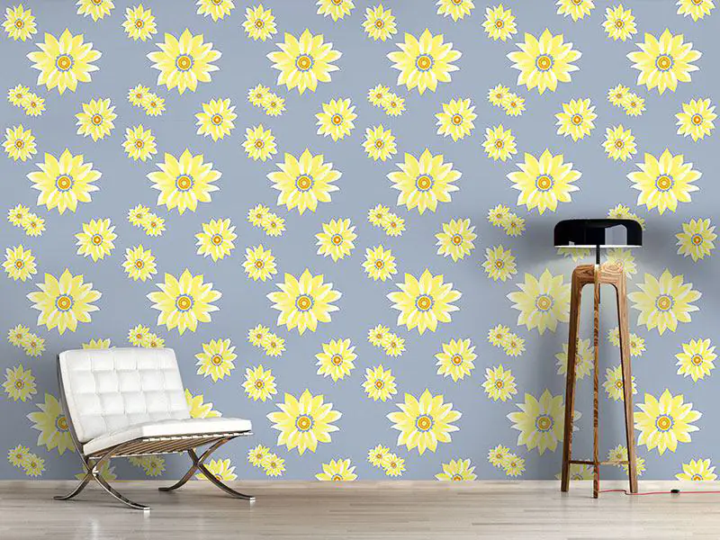 Wall Mural Pattern Wallpaper Sunflower Wakening
