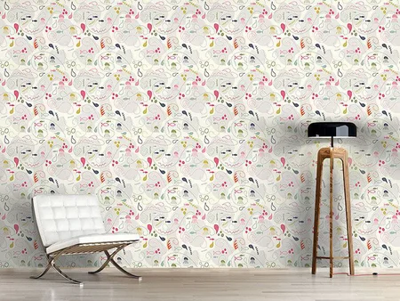 Wall Mural Pattern Wallpaper Pinky Planktons Patchwork