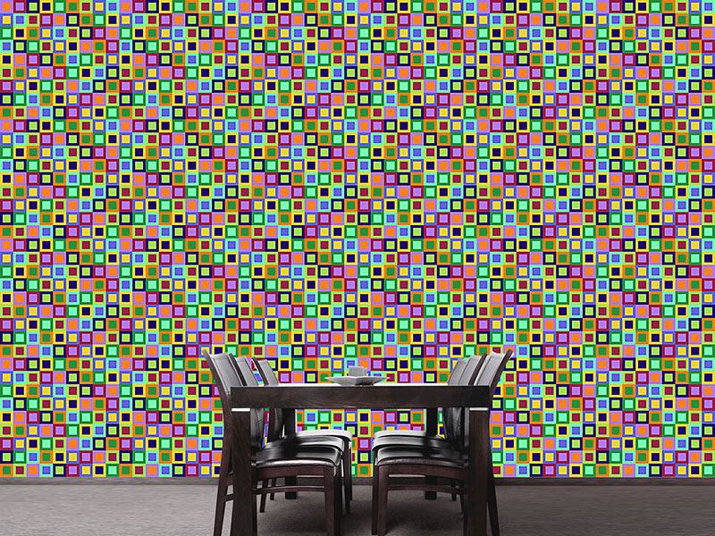 Wall Mural Pattern Wallpaper Windows To The Squares