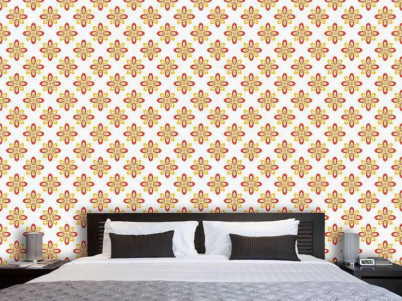 Wall Mural Pattern Wallpaper Sun Flowers