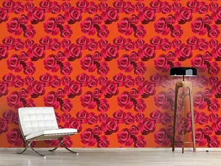 Wall Mural Pattern Wallpaper Roses For You