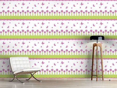 Wall Mural Pattern Wallpaper Butterfly Happiness