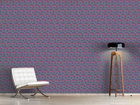 Wall Mural Pattern Wallpaper Sweets In Rainbow Format