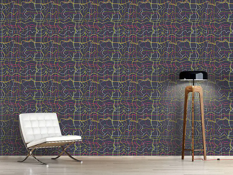 Wall Mural Pattern Wallpaper Matrix Of Lines