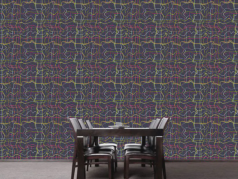 Wall Mural Pattern Wallpaper Matrix Of Lines