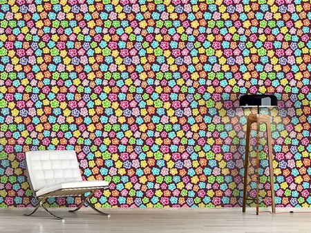 Wall Mural Pattern Wallpaper Sugar Sweet Flowers