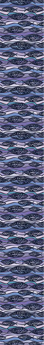 Wall Mural Pattern Wallpaper Fish On Pacific Waves